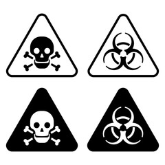 Toxic icon vector set. Radioactive waste illustration sign collection. poison symbol.