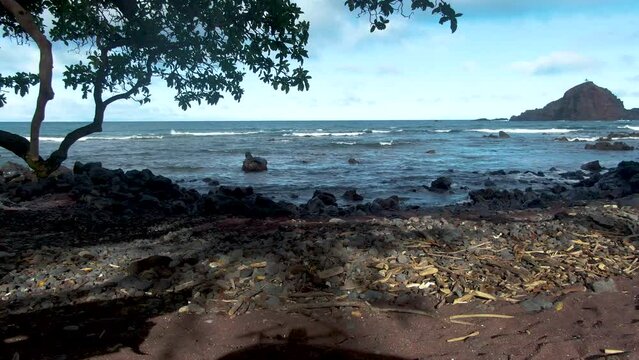 Secluded Koki Beach in Alau Island a Seabird Sanctuary, Maui, Hawaii, day