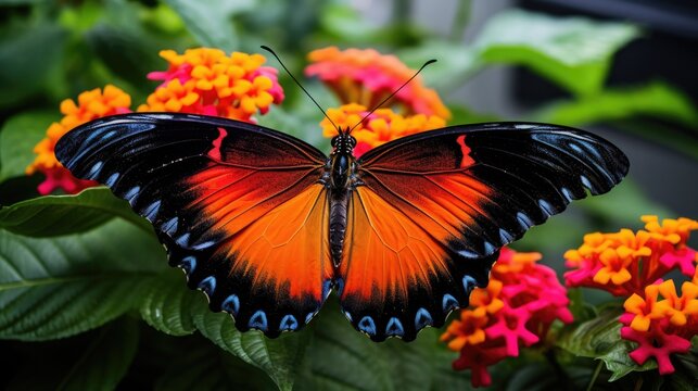 the author took a set of photos of butterflies in the botanical garden Very beautiful, colorful butterflies make a very beautiful picture.