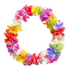 Colorful Flower Lei Garland Isolated
