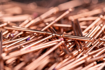 copper colored decorative nails for decorations and decor fixing - 751252844