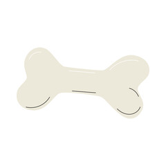 A bone made of natural veins for dogs. Snacks for pets. A pet care item. A flat vector illustration isolated on a white background.
