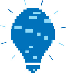 pixel bulb vector template logo design