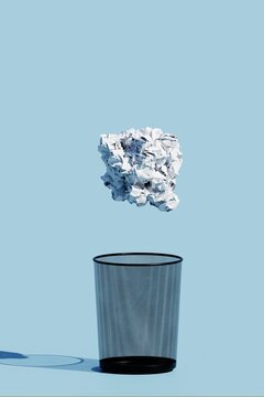 3D illustration of waste basket