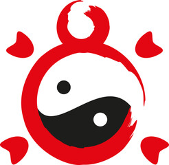 yin yang vector template logo design