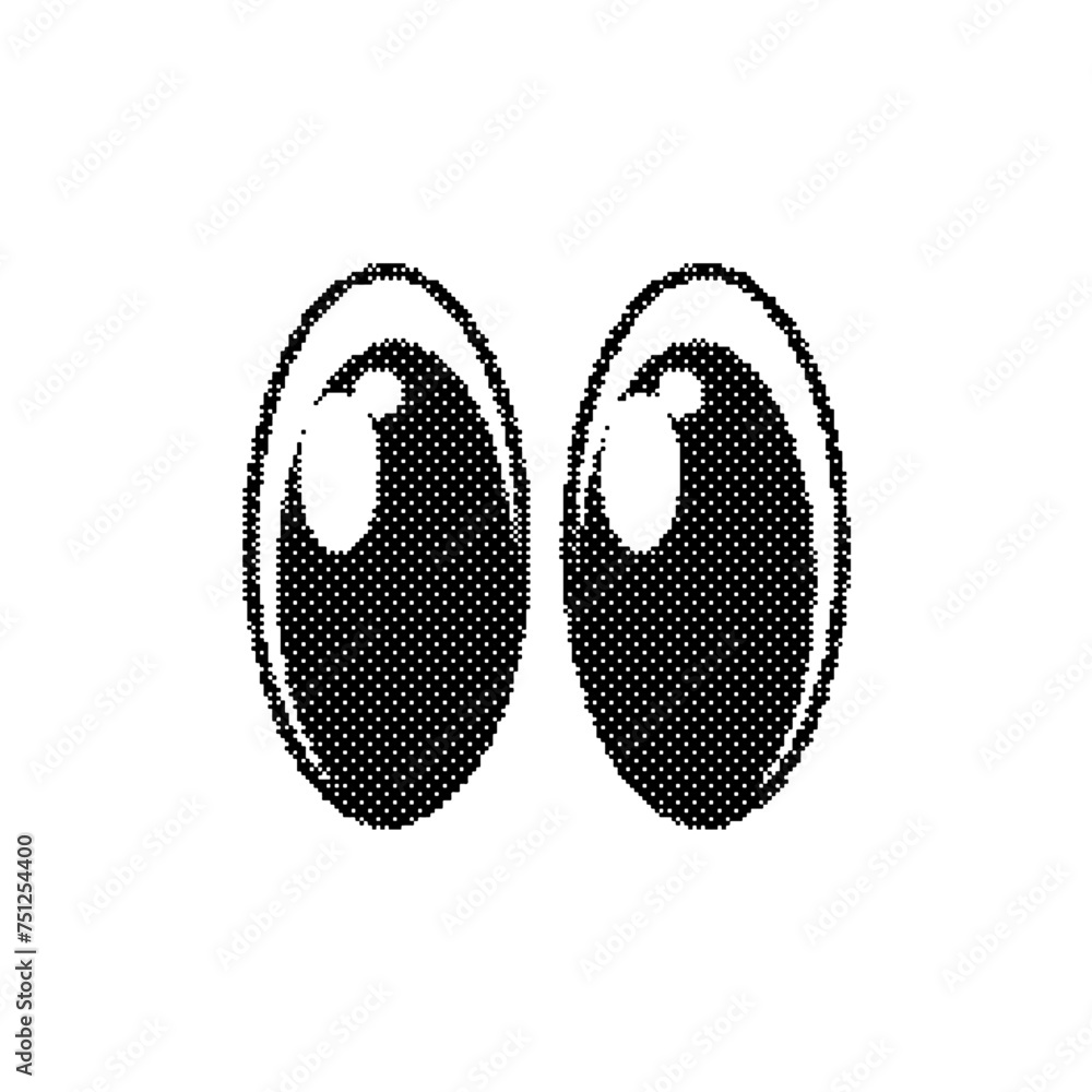 Poster abstract dithering vector shapes objects illustrator forms
