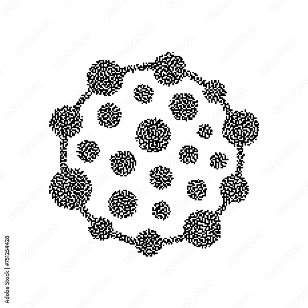Poster abstract dithering vector shapes objects illustrator forms