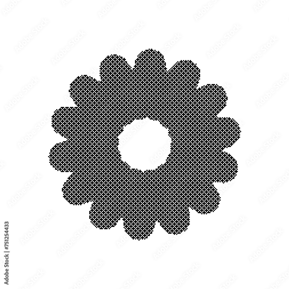 Poster abstract dithering vector shapes objects illustrator forms