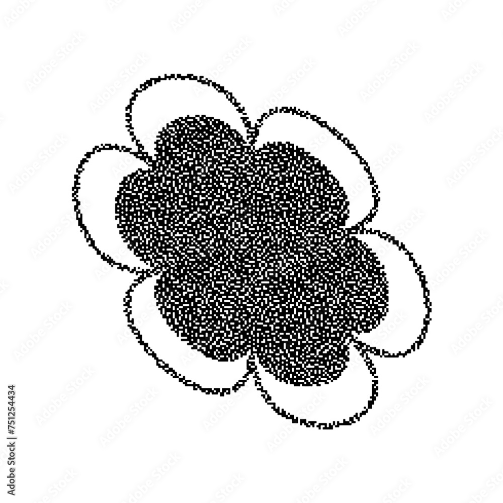 Poster abstract dithering vector shapes objects illustrator forms