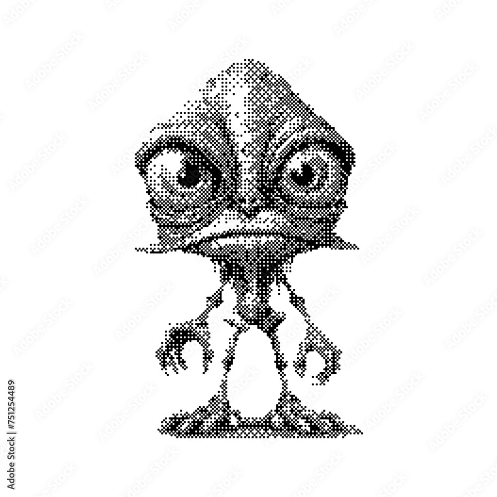 Poster abstract dithering vector shapes objects illustrator forms with generative ai
