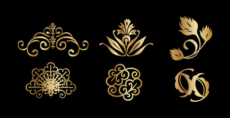 Ornamental Golden Floral Collection	