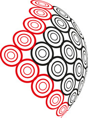 tech circles vector template logo design