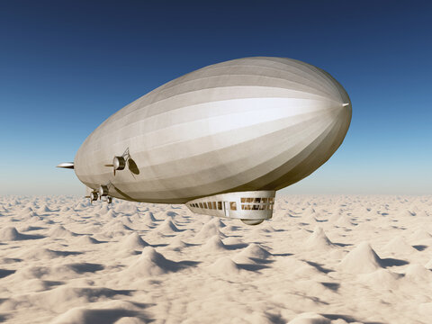 Zeppelin über den Wolken