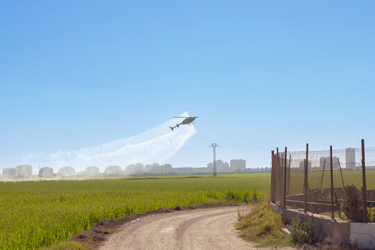 Aircraft spraying Herbicide
