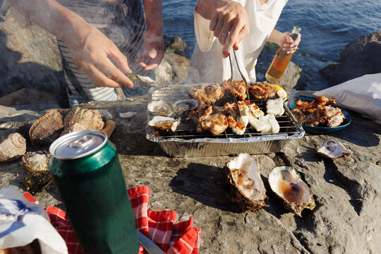 barbecue with seafood
