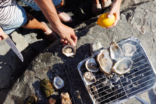 barbecue with seafood