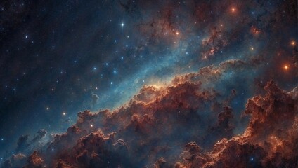 stars and galaxies shining the sky hd realistic