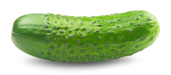Fresh cucumber isolated on transparent background.