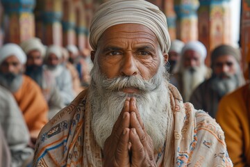 colleagues observing religious practices or participating in interfaith dialogues, promoting understanding and tolerance