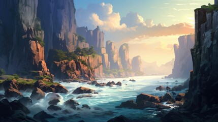 Beautiful cliff landscape