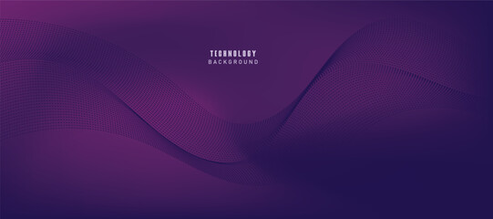Abstract digital technology futuristic blue purple background.