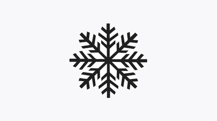 Vector icon snowflake snowflake winter of black isola