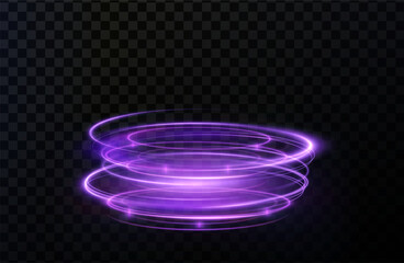 Luminous pink lines png of speed. Light glowing effect png. Abstract motion lines. Light trail wave, fire path trace line, car lights, optic fiber and incandescence curve twirl	
