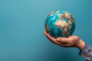 Empower Global Unity and Responsibility - Hand Holding Earth Banner