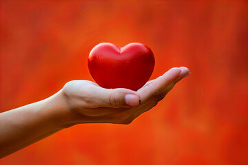 Fototapeta premium Embracing Compassion and Love in a Warm Gesture of Caring - Heart Banner