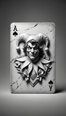 Unique Joker Playing Card Design with a Three-dimensional Effect