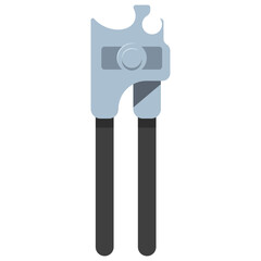 Professional can opener tool vector cartoon illustration isolated on a white background.