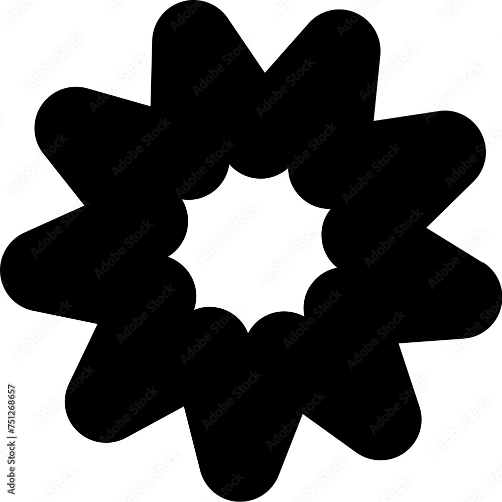 Poster abstract vector shape object flower star pattern