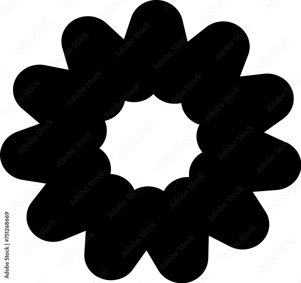Poster abstract vector shape object flower star pattern