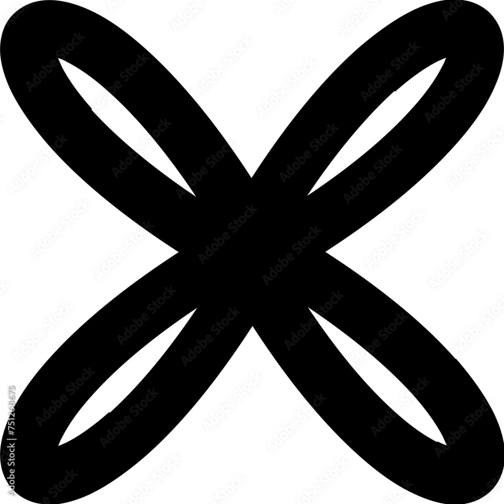 Poster abstract vector shape object flower star pattern