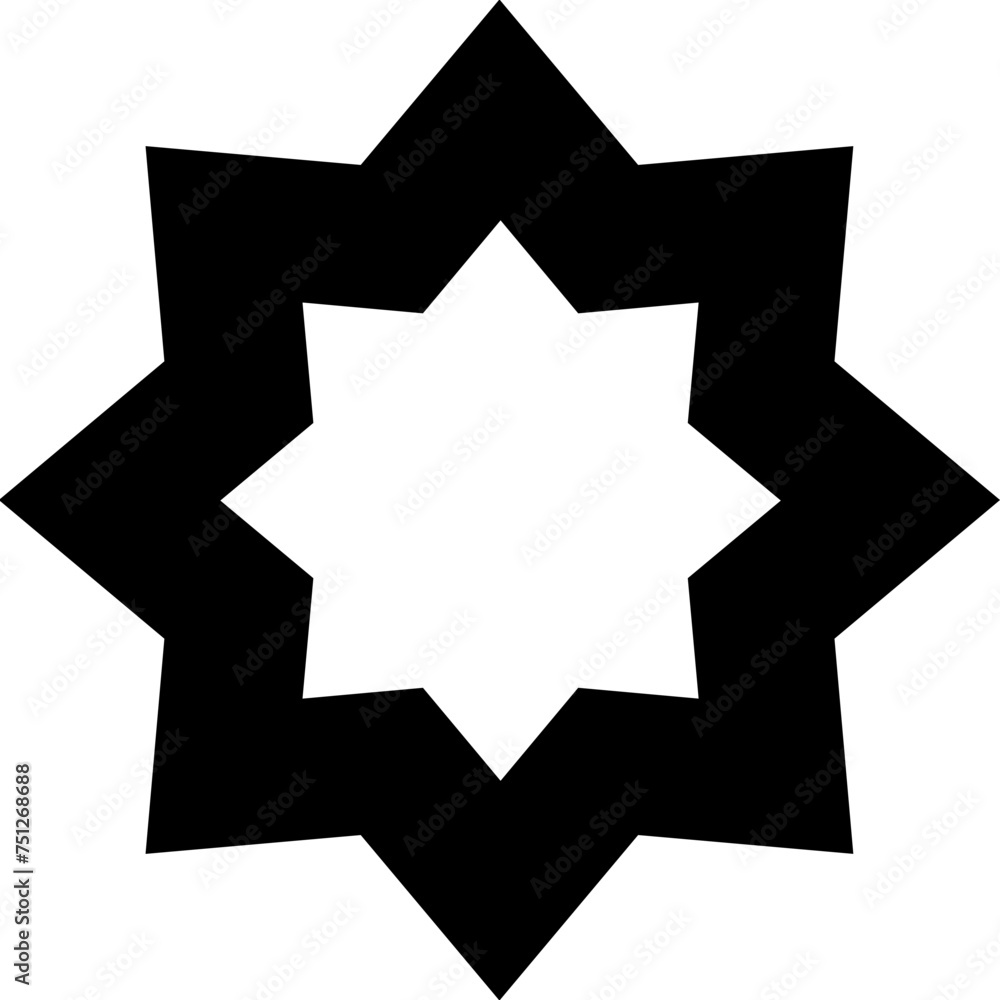 Poster abstract vector shape object flower star pattern