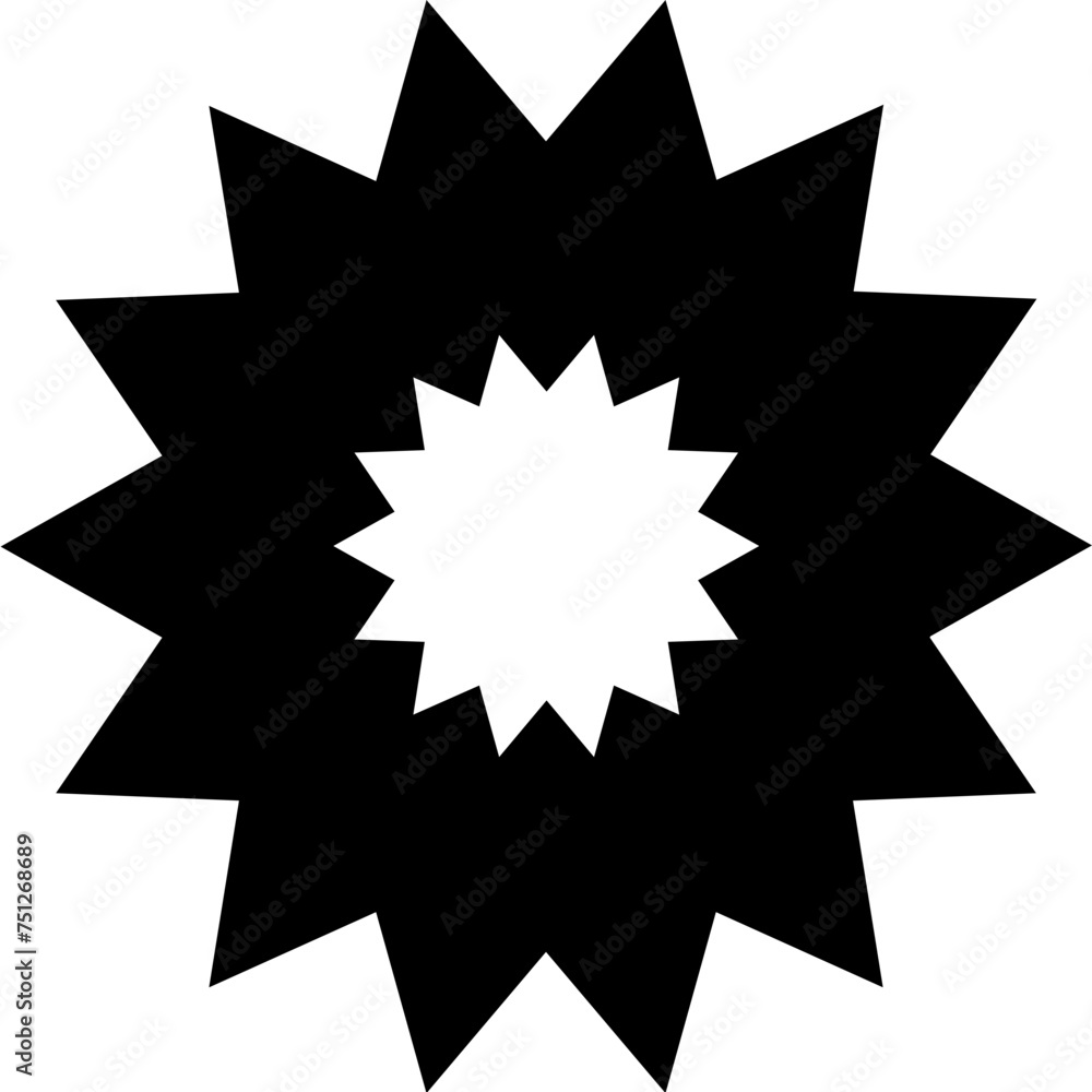 Poster abstract vector shape object flower star pattern