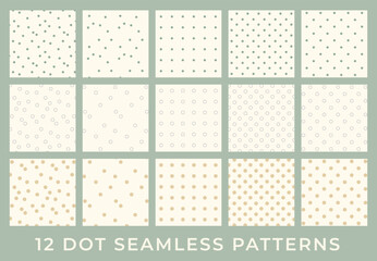 12 dot seamless patterns backgrounds