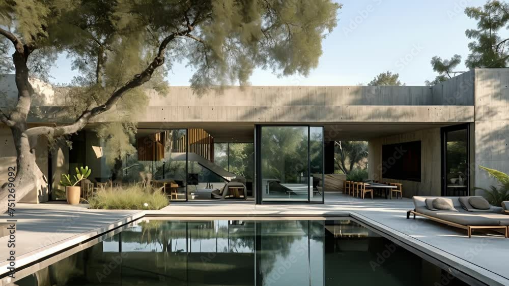 Poster inside this brutalist residence youll find a stunning blend of minimalist design and raw materials w