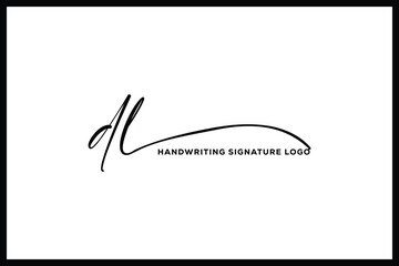 DL initials Handwriting signature logo. DL Hand drawn Calligraphy lettering Vector. DL letter real estate, beauty, photography letter logo design.