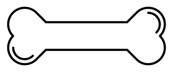 Bone line icon. Vector illustration isolated on white background