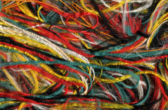 Colorful textile fibres