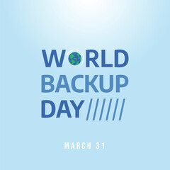 World Backup Day vector design template good for celebration usage. flat design. backup design template. eps 10.