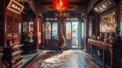Foto op Plexiglas anti-reflex a room in Chinese style © paisorn