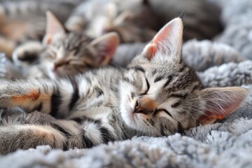 a cutest cat lying down and sleeping professional photography