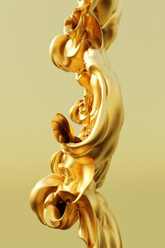 Golden abstract shape