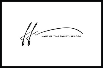 FF initials Handwriting signature logo. FF Hand drawn Calligraphy lettering Vector. FF letter real estate, beauty, photography letter logo design.