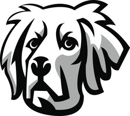 Dog Logo design, Dog sport logo vector , Dog head illustration vector drawing, Mascot Brave Dog Logo design any kind of graphic work, using the concept of a Dog's head, Esport game logo icon