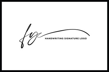 FY initials Handwriting signature logo. FY Hand drawn Calligraphy lettering Vector. FY letter real estate, beauty, photography letter logo design.