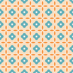 Vector turquoise seamless pattern background: Fiftys Folio Tiles.