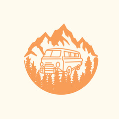 Illustration of outdoor monoline nature